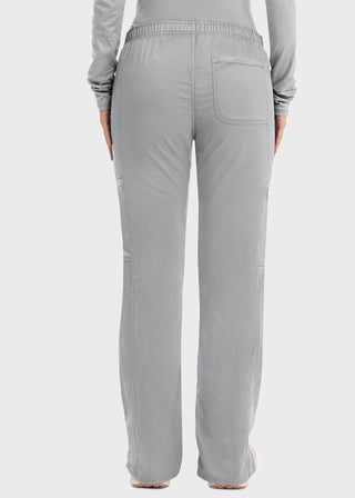 Cherokee Workwear Revolution Womens Mid Rise Moderate Flare Drawstring Tall Pant