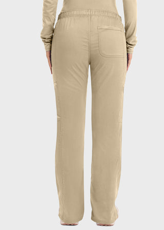 Cherokee Workwear Revolution Womens Mid Rise Moderate Flare Drawstring Pant