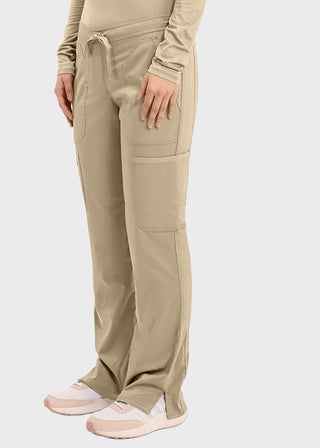 Cherokee Workwear Revolution Womens Mid Rise Moderate Flare Drawstring Pant