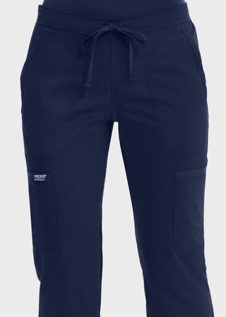 Cherokee Workwear Revolution Womens Mid Rise Moderate Flare Drawstring Tall Pant