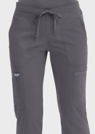 Cherokee Workwear Revolution Womens Mid Rise Moderate Flare Drawstring Tall Pant