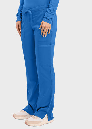 Cherokee Workwear Revolution Womens Mid Rise Moderate Flare Drawstring Tall Pant