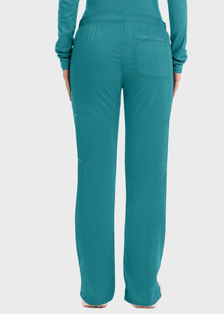 Cherokee Workwear Revolution Womens Mid Rise Moderate Flare Drawstring Pant