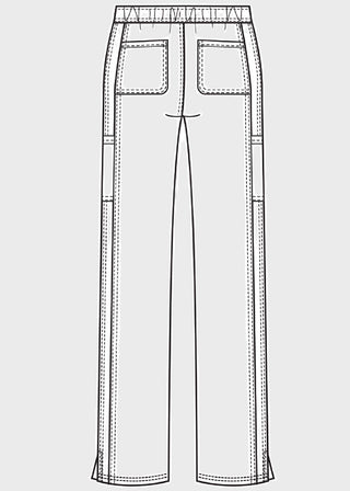 Cherokee Workwear Revolution Womens Mid Rise Moderate Flare Drawstring Tall Pant