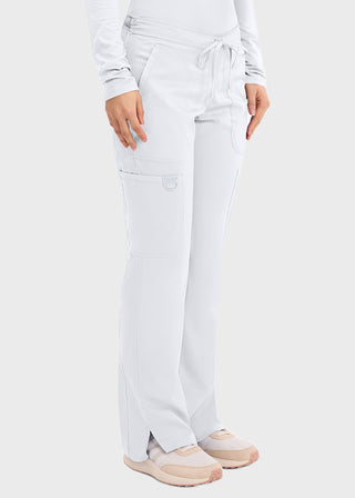 Cherokee Workwear Revolution Womens Mid Rise Moderate Flare Drawstring Tall Pant