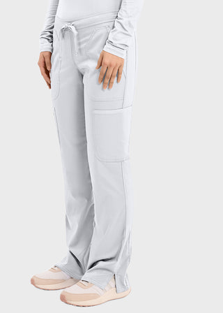 Cherokee Workwear Revolution Womens Mid Rise Moderate Flare Drawstring Tall Pant