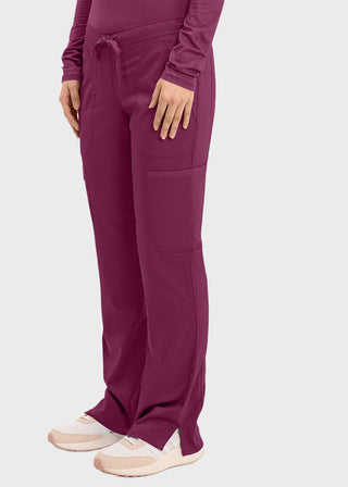 Cherokee Workwear Revolution Womens Mid Rise Moderate Flare Drawstring Tall Pant