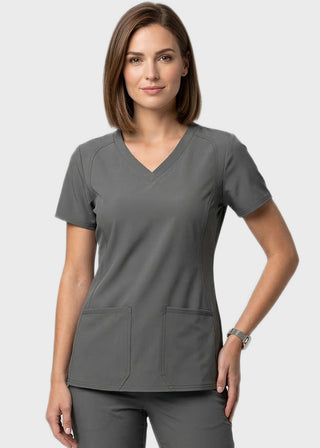 HeedFit Women's Side Pocket Scrub Top