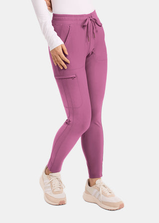 Cherokee Form Women's Mid Rise Tapered Leg Drawstring Pant