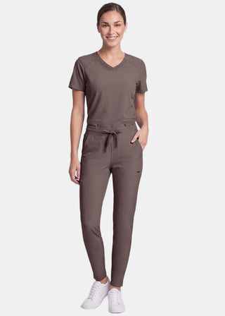 Cherokee Form Women's Mid Rise Tapered Leg Drawstring Pant