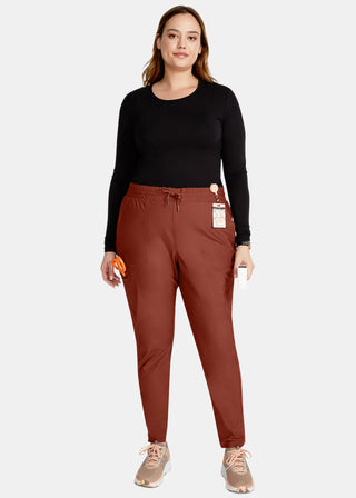Cherokee Form Women's Mid Rise Tapered Leg Drawstring Pant