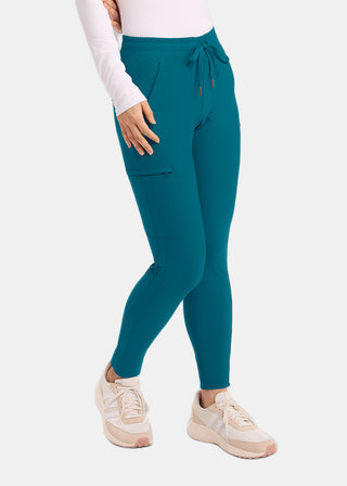 Cherokee Form Women's Mid Rise Tapered Leg Drawstring Pant