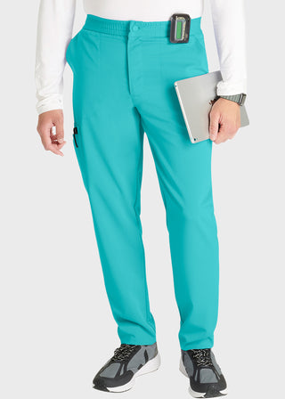 Cherokee Atmos Men's Mid Rise Zip Fly Cargo Scrub Short Pant