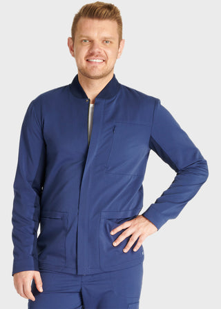 Cherokee Atmos Men's 3 Pocket Zip Front Scrub Jacket