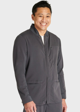 Cherokee Atmos Men's 3 Pocket Zip Front Scrub Jacket