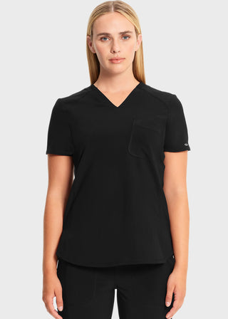 Cherokee Infinity Women's Rib-Knit Insets At V-Neck Top