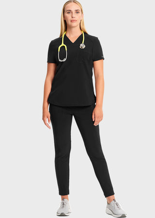 Cherokee Infinity Women's Rib-Knit Insets At V-Neck Top