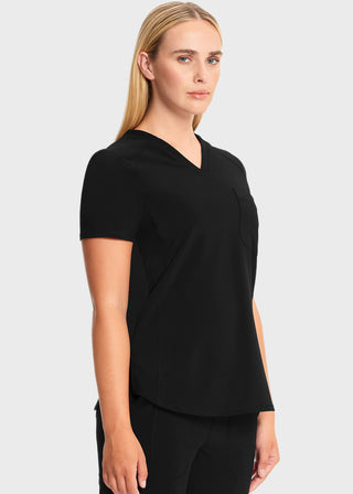 Cherokee Infinity Women's Rib-Knit Insets At V-Neck Top