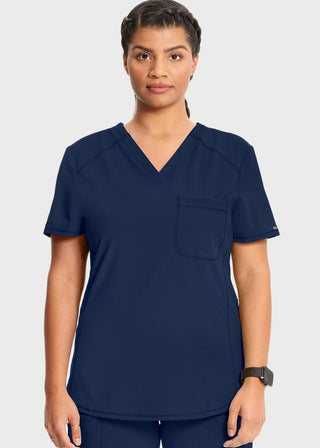 Cherokee Infinity Women's Rib-Knit Insets At V-Neck Top