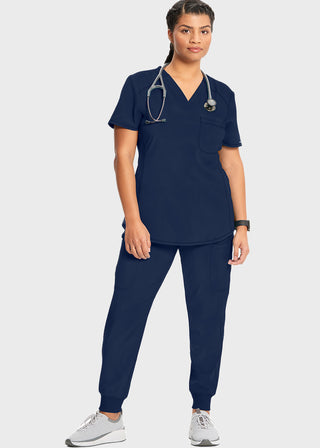 Cherokee Infinity Women's Rib-Knit Insets At V-Neck Top