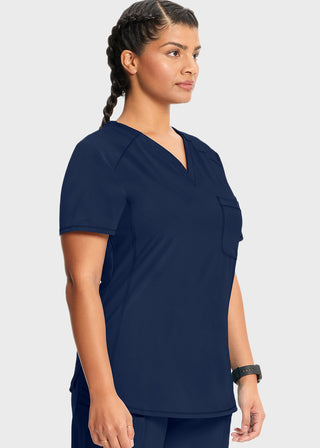 Cherokee Infinity Women's Rib-Knit Insets At V-Neck Top