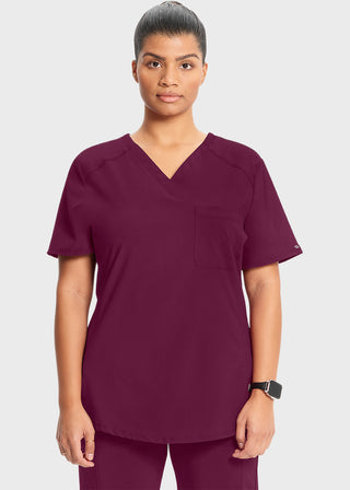 Cherokee Infinity Women's Rib-Knit Insets At V-Neck Top