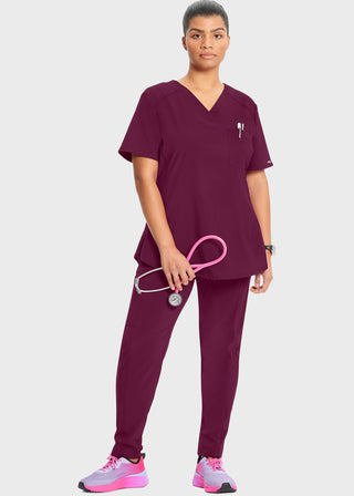 Cherokee Infinity Women's Rib-Knit Insets At V-Neck Top