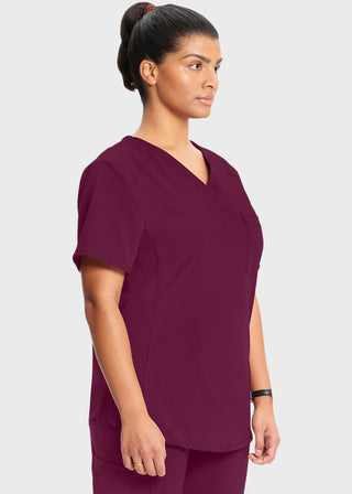 Cherokee Infinity Women's Rib-Knit Insets At V-Neck Top