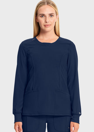 Cherokee Infinity Women's Contemporary fit, long sleeve V-neck top