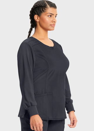 Cherokee Infinity Women's Contemporary fit, long sleeve V-neck top