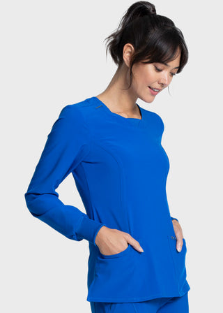 Cherokee Infinity Women's Contemporary fit, long sleeve V-neck top