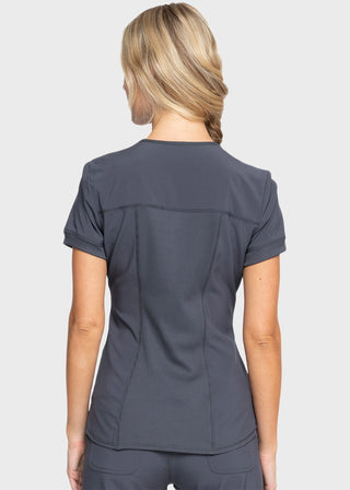 Cherokee Infinity Women's Zip Front V-Neck Top