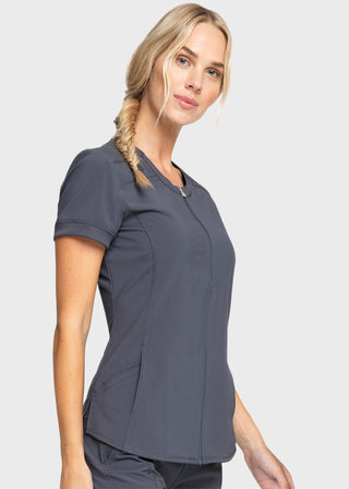Cherokee Infinity Women's Zip Front V-Neck Top