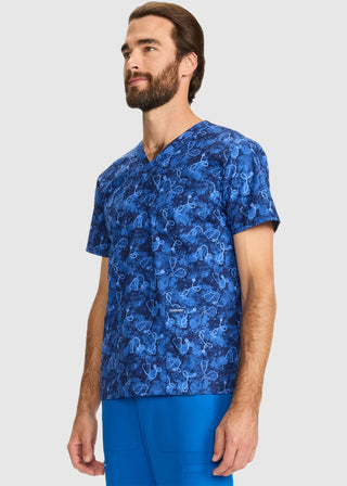 Cherokee Genuine Unisex V-Neck Top in Shibori Stethoscopes