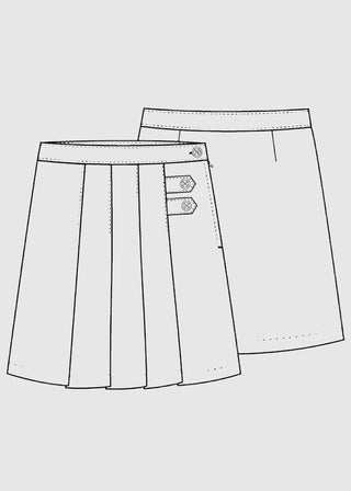 Classroom Uniforms Girls Stretch Pleated Tab Scooter