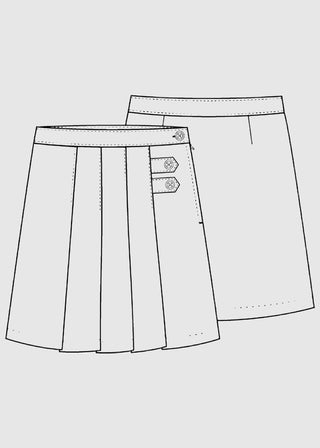 Classroom Uniforms Girls Stretch Pleated Tab Scooter