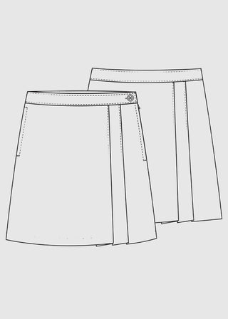 Classroom Uniforms Girls Stretch Double-Pleated Scooter