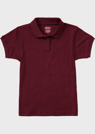 Classroom Uniforms Girls Short Sleeve Fitted Interlock Polo