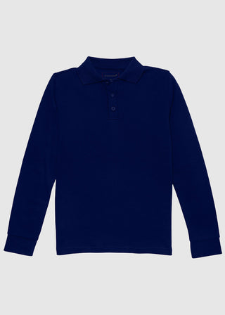 Cherokee School Girls Long Sleeve Fitted Interlock Polo