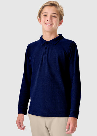 Cherokee Classroom Adult Long Sleeve Pique Polo