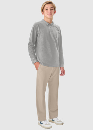 Cherokee Classroom Adult Long Sleeve Pique Polo