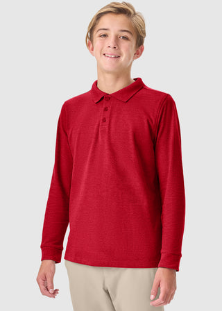 Cherokee Classroom Adult Long Sleeve Pique Polo