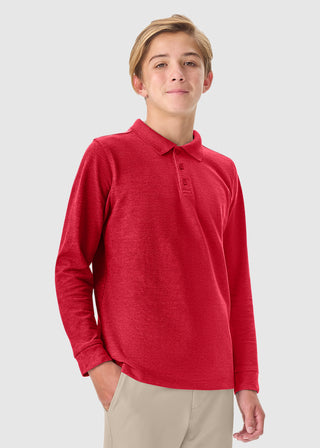 Cherokee Classroom Adult Long Sleeve Pique Polo