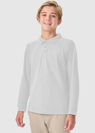 Cherokee Classroom Adult Long Sleeve Pique Polo