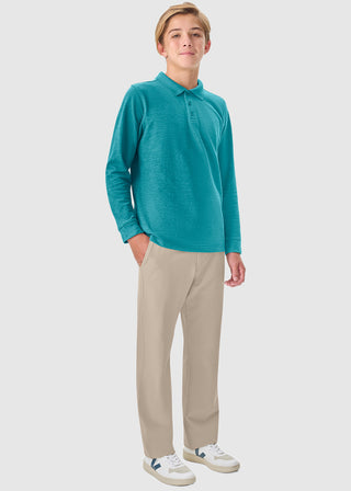 Cherokee Classroom Adult Long Sleeve Pique Polo