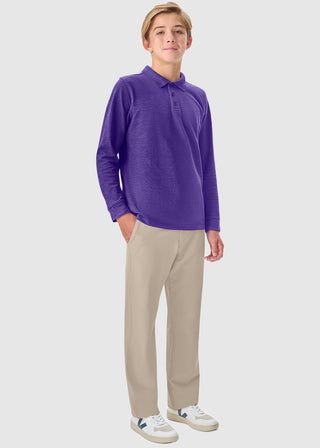 Youth Long Sleeve Pique Polo