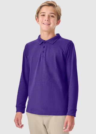 Youth Long Sleeve Pique Polo