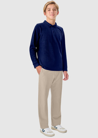 Youth Long Sleeve Pique Polo