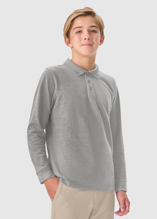 Youth Long Sleeve Pique Polo