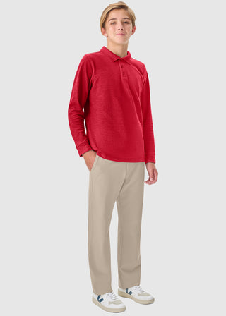Youth Long Sleeve Pique Polo